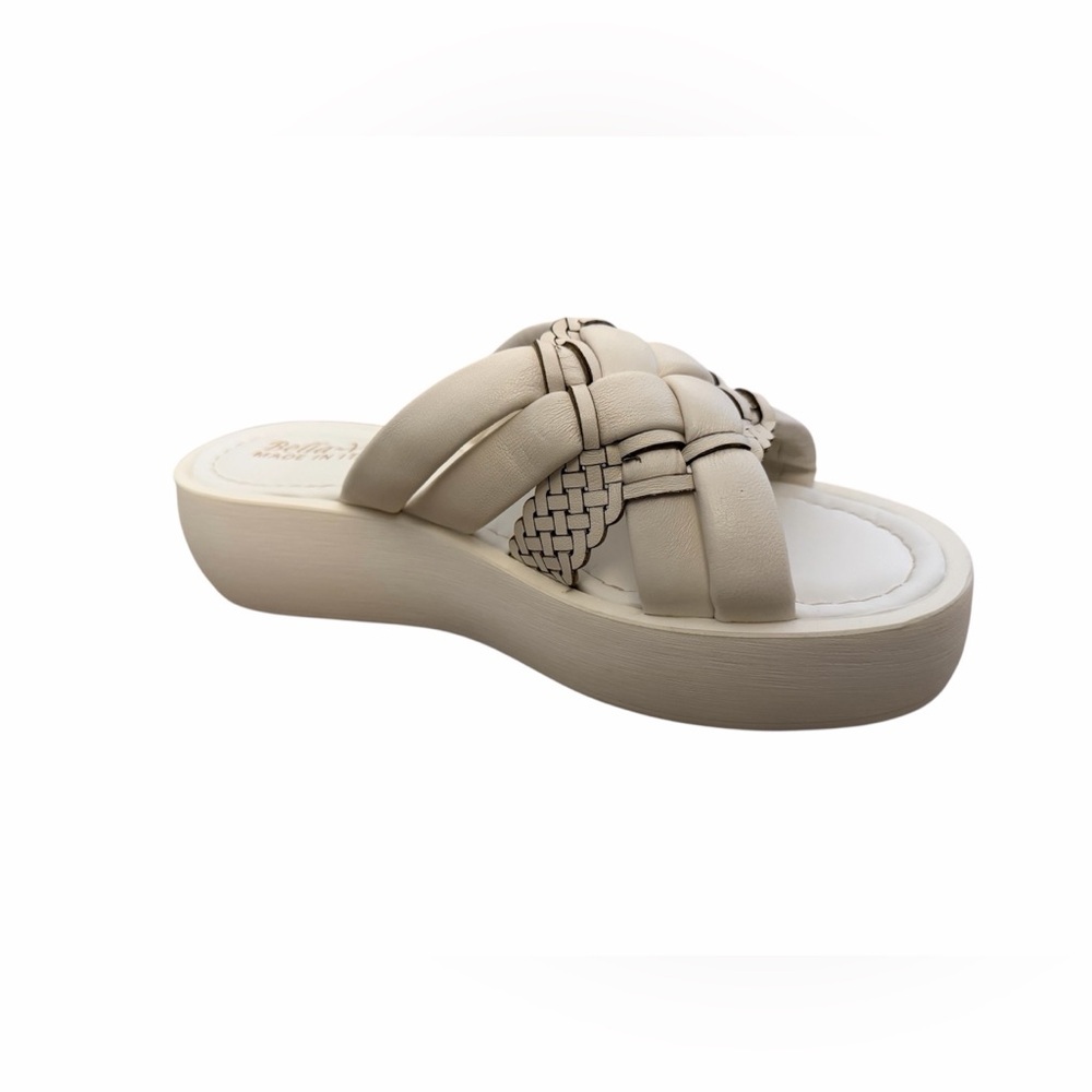 Bella Vita White Comfortable Italian Platform Sandals Size 7.5